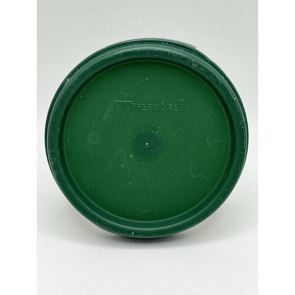2 Tupperware Modular Mates 7 oz Containers 1605 with Green Lids USA Used Bundle - Picture 4 of 5